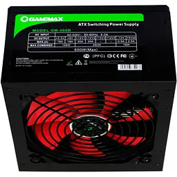 Блок живлення GameMax 500W (GM-500B) [93733] - мініатюра 4