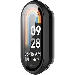 Чохол-накладка DK для Xiaomi Mi Smart Band 9 Пластик Gloss Glass Full Cover (black) - мініатюра 3