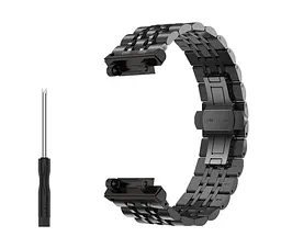 Металевий ремінець Primolux Steel Link для годинника Xiaomi Amazfit T-Rex 2 (A2170) Black - мініатюра 4