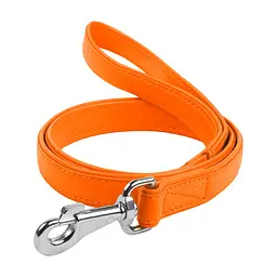 Повідець для собак WAUDOG Glamour шкіряний M-XXL помаранчевий (33764)