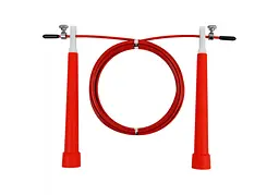 Швидкісна скакалка EasyFit Speed ​​Cable Rope 3 м зі сталевим тросом червона (EF-2039-R)