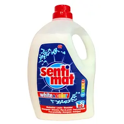 Універсальний гель для прання Sentimat на 80 прань для всіх видів тканин White+Color Liquid Detergent 4 літри