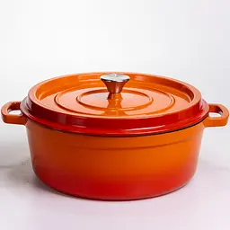 Кокотниця чавунна емальована 7,5 л, помаранчевий Yongkang HP-FLG-7 ORANGE