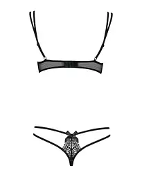 Комплект білизни Obsessive Intensa Set Black L/XL - мініатюра 3