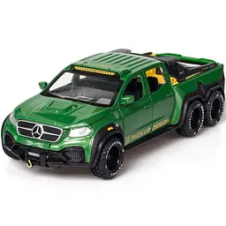 Іграшкова металева машинка Mercedes X-Class 6x6 Monster Pickup 1:32 позашляховик пікап зі світлом і звуком, інерція