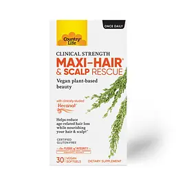 Натуральна добавка Maxi-Hair and Scalp Rescue, 30 капсул Country Life vit0004351 - мініатюра 2