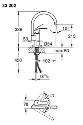 Змішувач для кухні Grohe Eurosmart 33202002, Хром - мініатюра 2