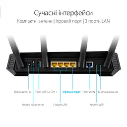Маршрутизатор GS-AX5400 AX5400, 4xGE LAN, 1xGE WAN, 1xUSB3.2, MESH, EU-UK Asus teh0017305 - мініатюра 7