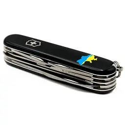 Ніж Victorinox Huntsman Ukraine Black "Карта України Жовто-Блакитна" (1.3713.3_T1166u) - мініатюра 2