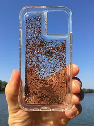 Чохол протиударний з плаваючими блискітками Case-Mate Waterfall CM039326-06 для iPhone 11 Pro (5.8") Gold - мініатюра 6