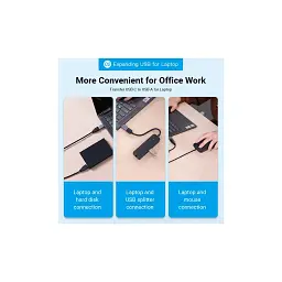Перехідник OTG USB 3.0 AF to USB-C gray Vention (CDQH0) - мініатюра 3