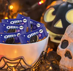 Печиво Oreo Halloween Green and Orange Creme Chocolate Sandwich Cookies 650г - мініатюра 5