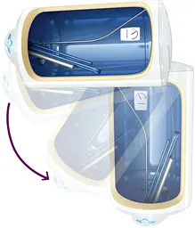 Водонагрівач електр. Anticalc REV 100 круглий GCR 1004424D B14 TBRC, 100л, 2,4кВт, сухий тен, у Tesy teh0016924 - мініатюра 3