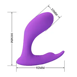 Вібростимулятор PRETTY LOVE Idabelle Purple, 12 vibration functions 12 pulse wave settings Wireless PRETTY LOVE BI-300052W 98567 - мініатюра 2
