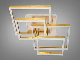 Люстра стельова LED Diasha 7002G LED 3color mmer 7002G, 145W, 3 кольори, золото, сучасний стиль, 52 см - мініатюра 4