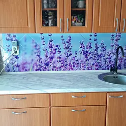Кухонний фартух вініловий Лаванда наклейка для кухні фіолетовий квіти Прованс 60х300 см Happy Pocket Z180274 - мініатюра 10