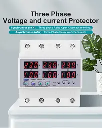 Цифрове реле контролю напруги та струму трифазне TOMZN TOVPD3-100VAS 100A 3x220V Розумний захисний автомат змінного струму (19601) - мініатюра 7