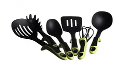 Набір кухонного приладдя Kitchen Tools Grandberg на підставці 7 предметів зелений - мініатюра 8