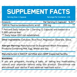 Тауроурсодезоксихолева кислота Everbuild Nutrition Tudca 200 мг 100 веган капсул - мініатюра 2