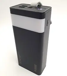 Потужний Повербанк із LED ліхтариком Power Bank із швидкою зарядкою 30000mAh 2USB /Type-C PD/QC 5A/22.5W Maxmate MMP30KP чорний - мініатюра 5