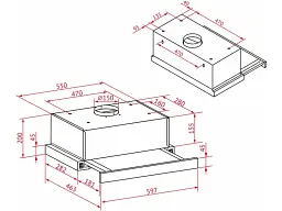 Витяжка Perfelli TL 6212 I 700 LED - мініатюра 11