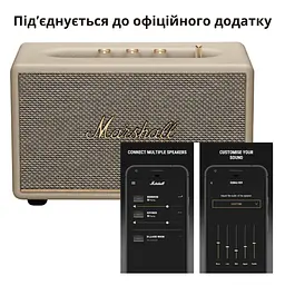 Портативна колонка Marshall Acton III Cream 60W Original (Підтримка офіційного додатку) (1006005) - мініатюра 2