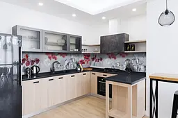 Кухонний фартух самоклеючий Червоні Ягоди Лід наклейка ПВХ зимовий натюрморт 60х250 см Happy Pocket Z180301 - мініатюра 3
