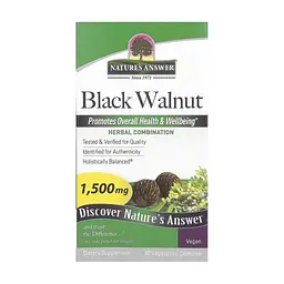 Трави Nature's Answer Чорний горіх, 1500 мг, Black Walnut, 90 вегетаріанських капсул (NTA-16017) - мініатюра 2