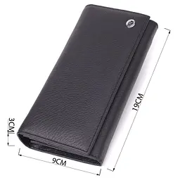 Місткий гаманець для жінок із натуральної шкіри ST Leather 23097 чорний - мініатюра 3