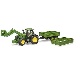 Трактор Bruder John Deere з навантажувачем та причепом 1:16 (03155) - мініатюра 2