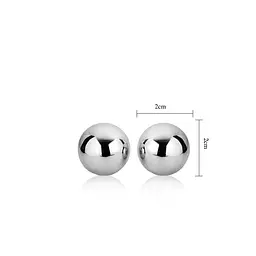 Вагінальні кульки LoveToy Passion Dual Balls, 2 см, сріблястий - мініатюра 5