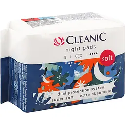 Гігієнічні прокладки Cleanic Soft Night 8 шт.