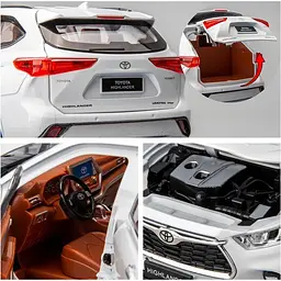 Колекційна металева модель автомобіля АвтоЕксперт Toyota Highlander Hybrid з інерцією, світлом та звуком 1:24 - мініатюра 3