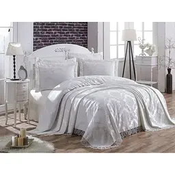 Покривало з наволочками Diana Cream 240 x 260 см Gardines pbe0051072
