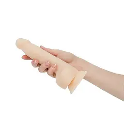 Фалоімітатор Addiction Naked - 9 Thrusting Dildo with Remote - Vanilla Реалістичний з поступальними рухами, 22.8х4.5 см - мініатюра 3