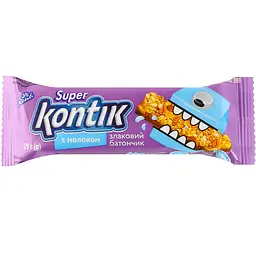 Батончик Konti Super Kontik злаковый с молоком 29 г (941592)