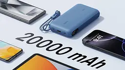 Belkin Акумулятор портативний літій-іонний Power Bank Belkin 20000мА·рік, 20Вт, з дисплеєм, синій - мініатюра 4
