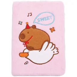 Блокнот А5 ZiBi Capybara 7 Kids Line плюшевий клітинка 80 аркушів (ZB.700021)