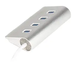 USB-Хаб Maxxter USB Type-C 4хUSB3.0 Silver (HU3С-4P-01) - мініатюра 3