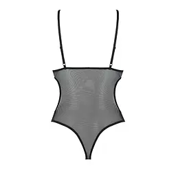Боді з ажурним ліфом Passion CHRISTA BODY L/XL, black - мініатюра 4