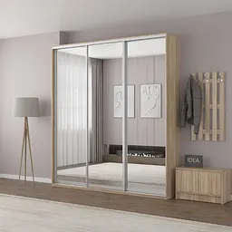 Шафа-купе Idea серія 6 220 x 45 x 210 см Дуб сонома Дзеркало