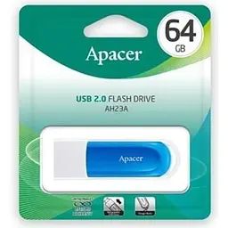 USB флеш накопичувач Apacer 64GB AH23A White USB 2.0 (AP64GAH23AW-1) - мініатюра 6