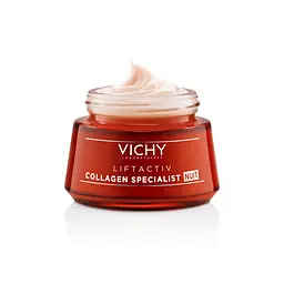 Нічний антивіковий крем-догляд Vichy Liftactiv Collagen Specialist Night Cream з ефектом корекції зморшок надання пружності та відновлення сяйва 50 мл (MB275500) - мініатюра 6