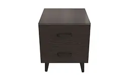 Тумба Віва 2 на конусних ніжках Ferrum-decor 41x35x40 Чорний метал ДСП Венге Магія 16 мм (FRD-106811) - мініатюра 3