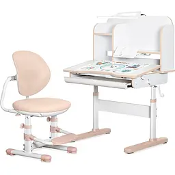 Комплект меблів Mealux Nemo Peach: стіл + стільчик + полиця + лампа (BD-38 PN) 