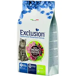Сухий корм Exclusion Adult Chicken для котів з куркою 1.5 кг