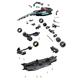 Авто-конструктор Bburago Mercedes-AMG F1 W15 Petronas 2024 (18-28515) - мініатюра 8