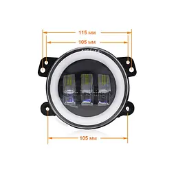 Протитуманна світлодіодна фара FOG-04 45W DRL 4" 5000K Cyclone (НФ-00003504) - мініатюра 3