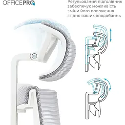 Офісне крісло OfficePro Elegant OC600-W-LG-LG White/Light Gray [148651] - мініатюра 13