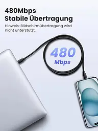 Кабель зарядний UGREEN USB C USB 100 W 5A/20V PD 3.0 2 м White (US562) - мініатюра 4